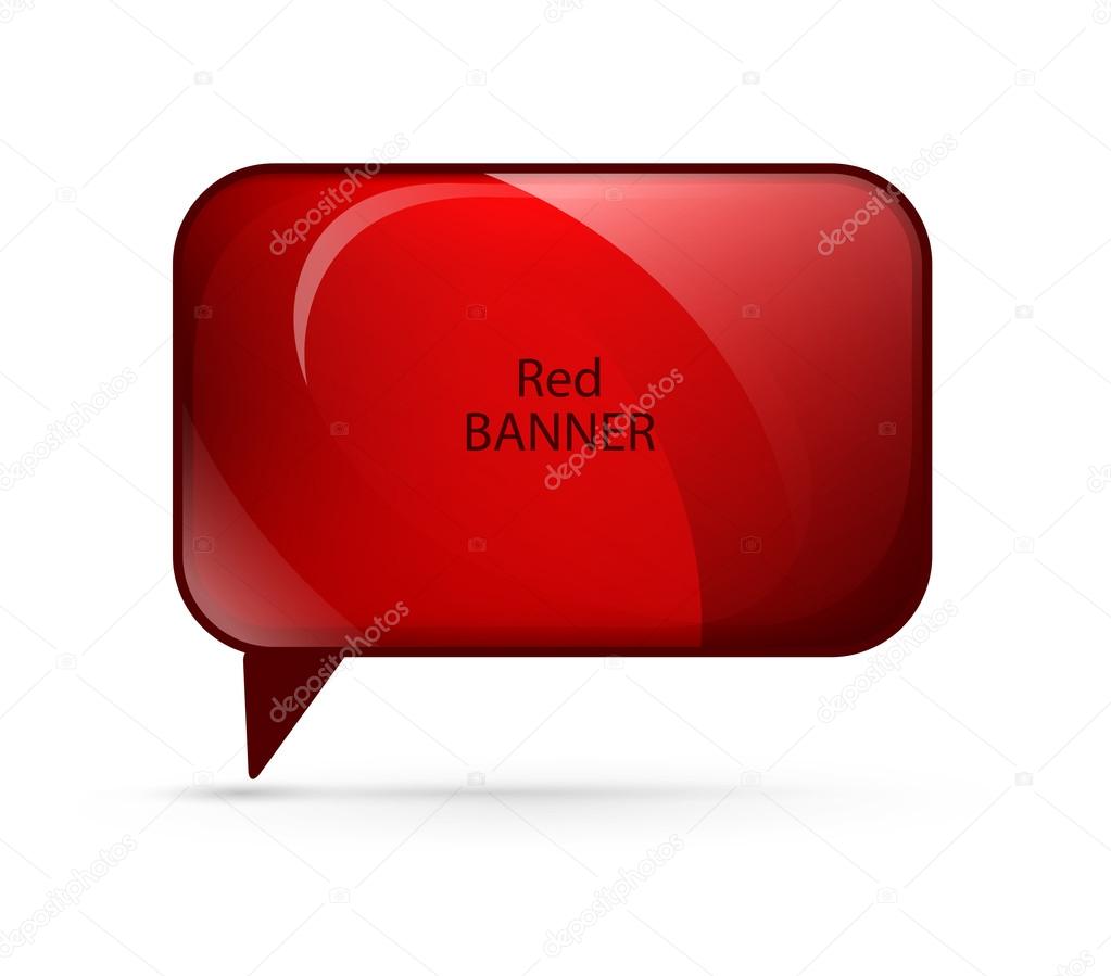 Red 3D banner