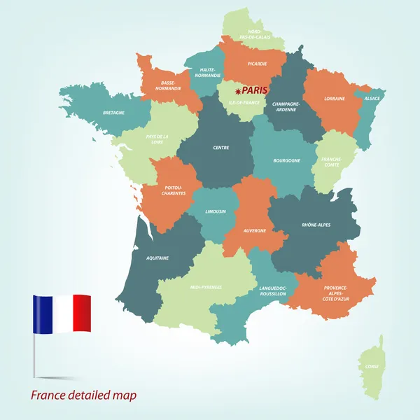 France_Map — Stockový vektor