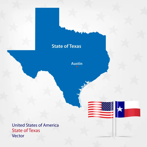 Mapa do Texas —  Vetores de Stock