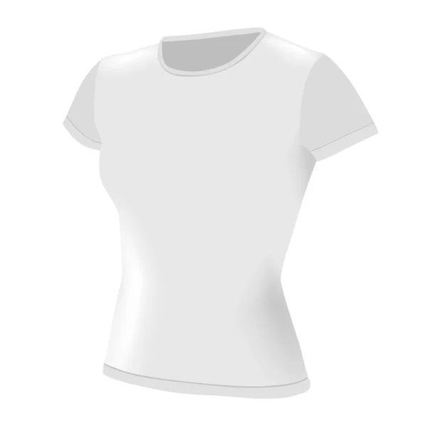 T-shirt mulheres brancas — Vetor de Stock