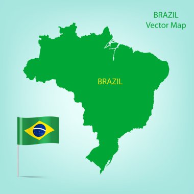 Brazil map clipart
