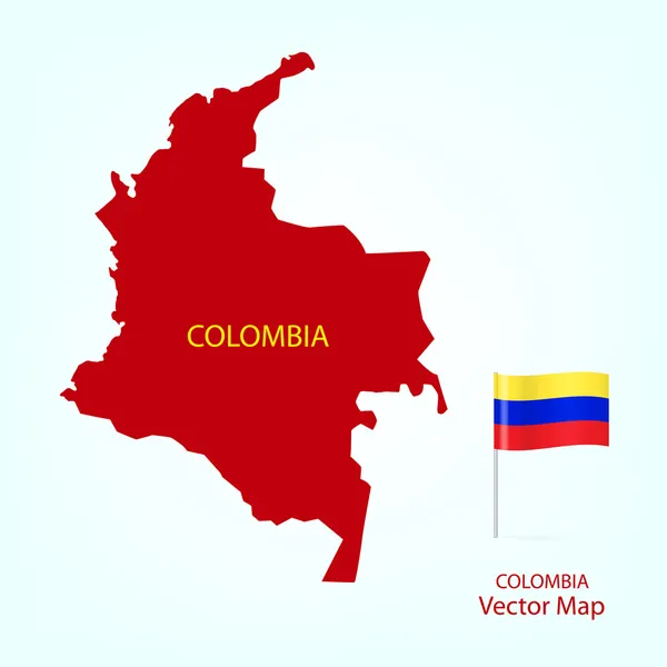 Colombia Mapa — Archivo Imágenes Vectoriales