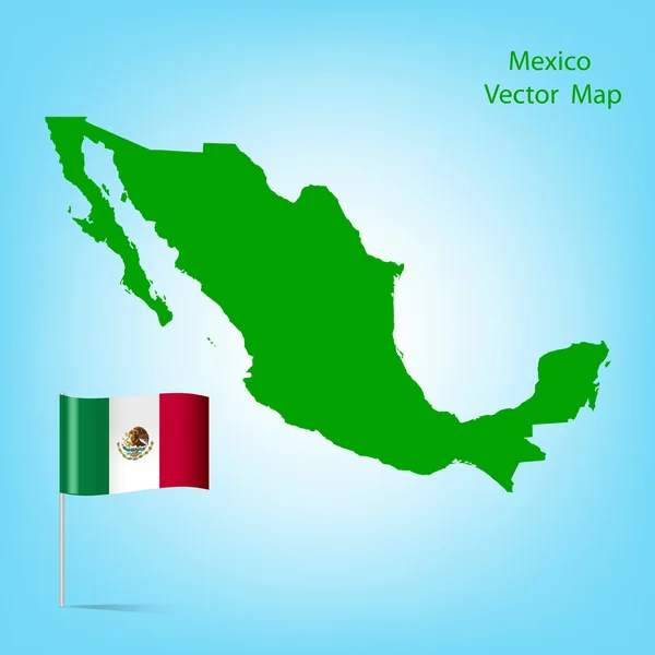 Mexiko mapa — Stockový vektor