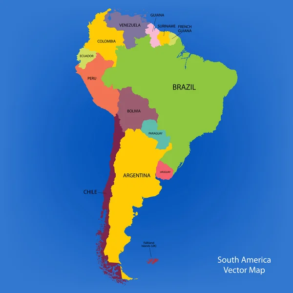 Amerika Selatan - Stok Vektor