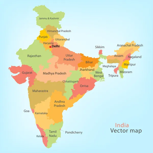 India map — Stock Vector