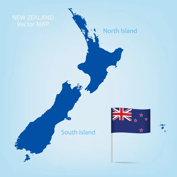 New Zealand Map — Stock Vector