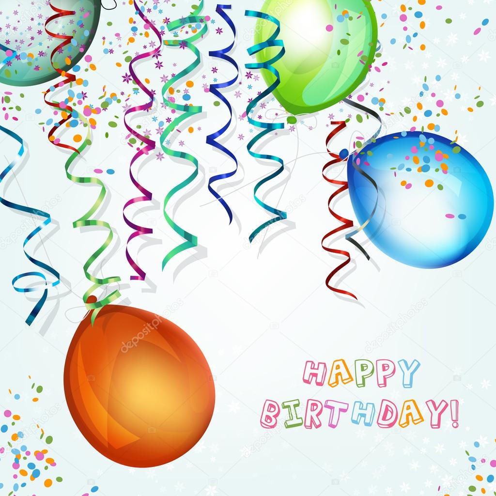 Happy Birthday Streamers Stock Vector by ©polesnoy 21204547