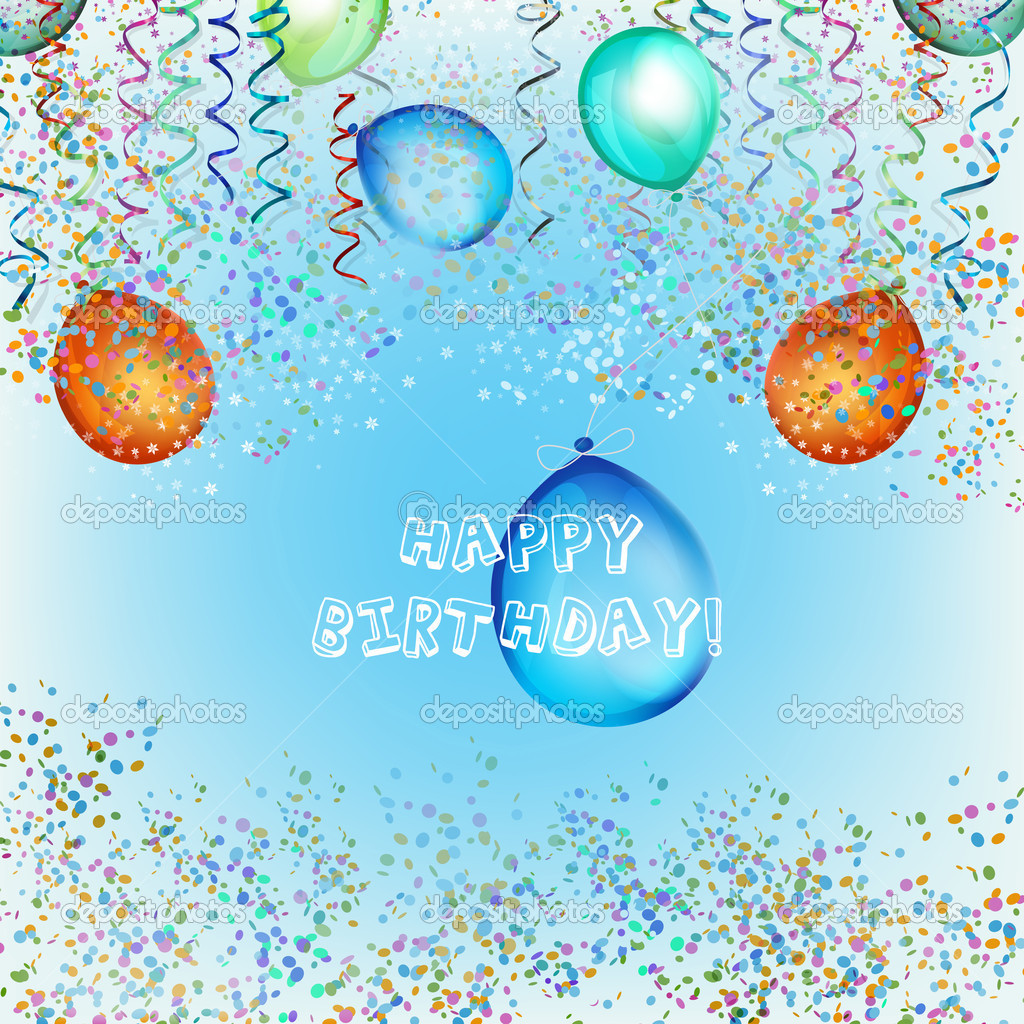 happy birthday streamers a stock vector polesnoy 21204553