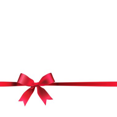 Red ribbon and Bow clipart