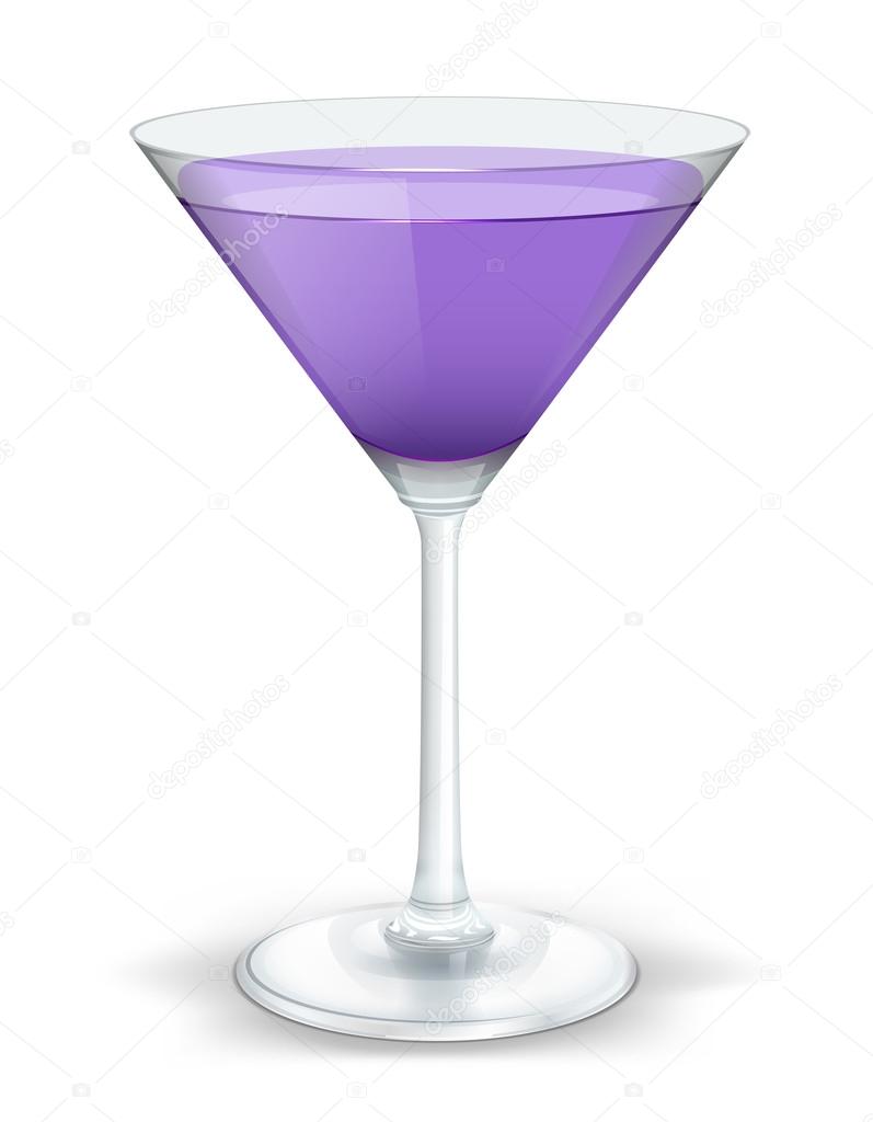 cocktail triangular purple