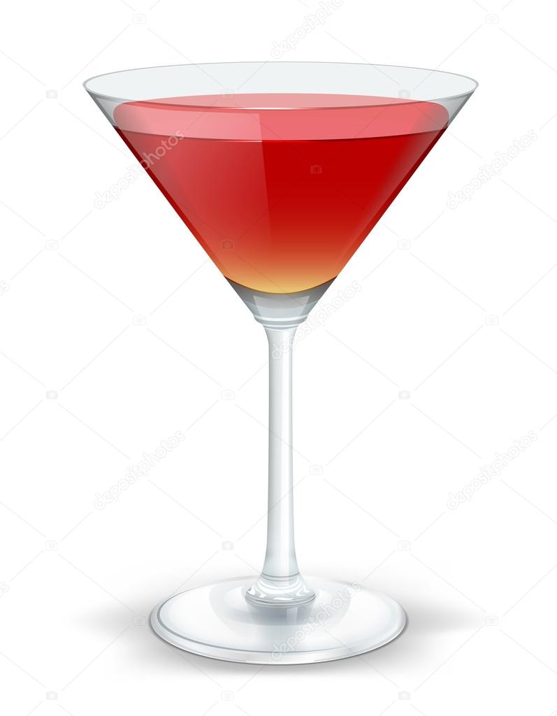 cocktail triangular red