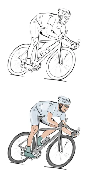 Bike racing graphic sketch — Stock Vector