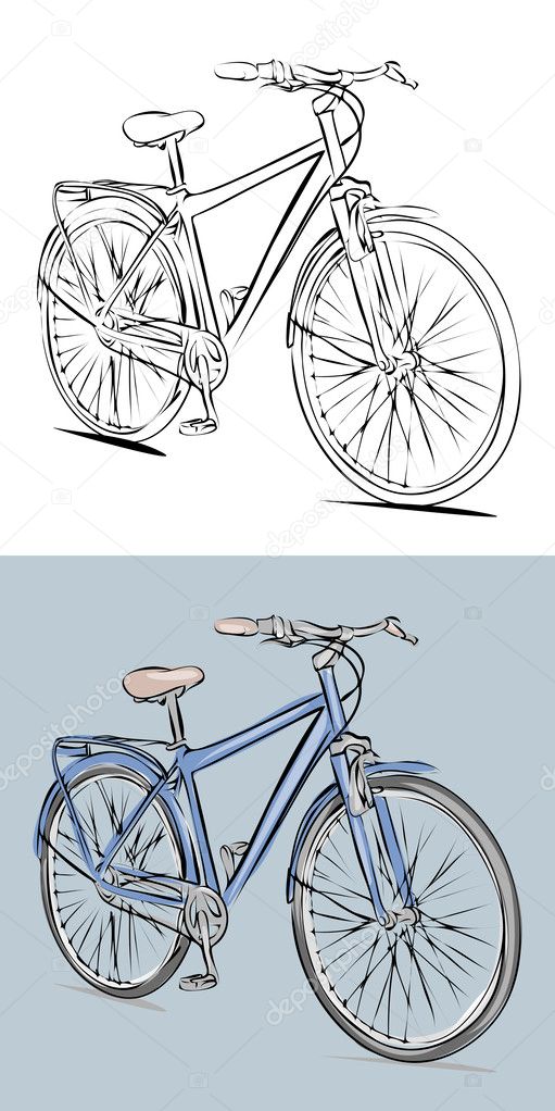 bike simple graphic sketch