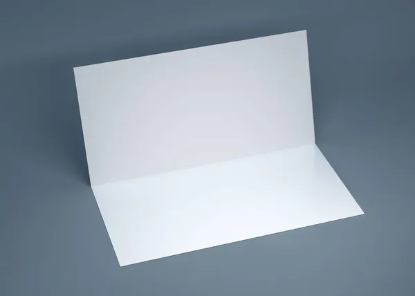 Um layout para menu ou brochuras em um fundo azul claro. Ilustração 3D — Fotografia de Stock