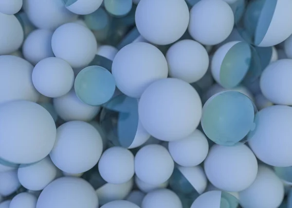Primer plano de bolas de colores fondo abstracto. Ilustración 3D —  Fotos de Stock