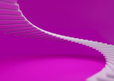 Boş geometrik soyut arkaplan. Tek renkli sunum. 3B illüstrasyon