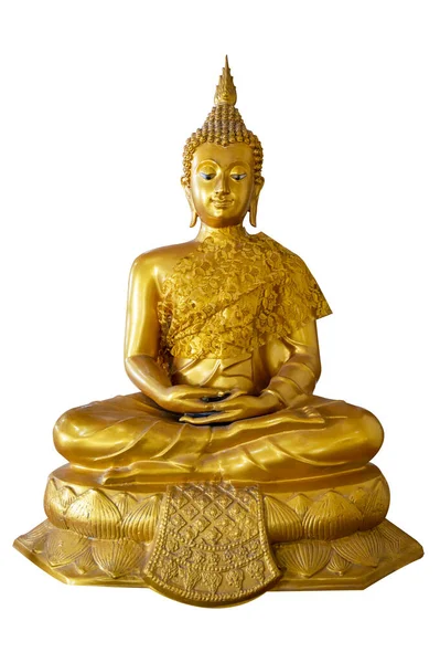 Boeddha Afbeelding Witte Achtergrond Isoleren — Stockfoto