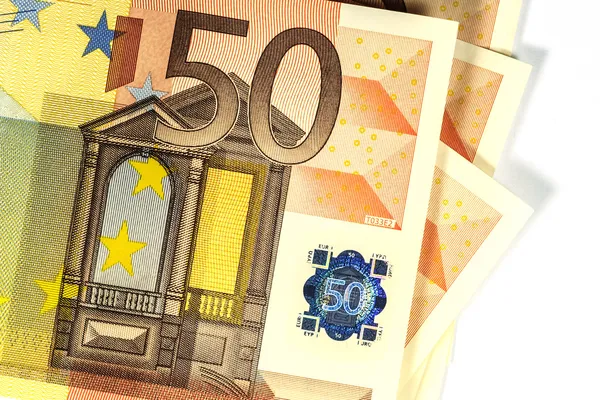 50 Euro Banknote showing Halogram, Closeup — Stock Photo, Image