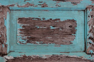yıpranmış eski mavi ahşap çerçeve