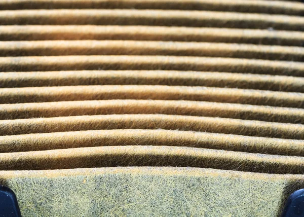 Closeup Horizontal Grooves of a Used Air Filters showing Material Textures — Stock Photo, Image