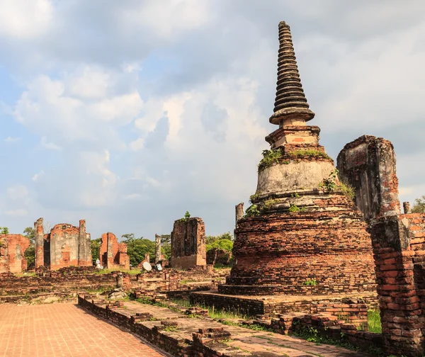 Ancien temple ruiné d'Ayuthaya, Thaïlande , — Photo