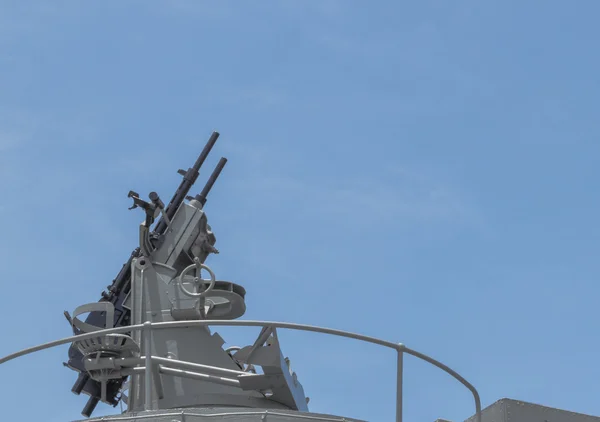 Machine gun on the battleship — Stock Photo, Image