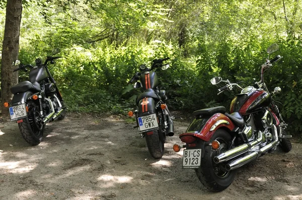 Abgestellte Motorräder — Stockfoto