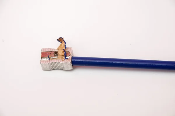 Pencil with sharpener — Stock Photo, Image