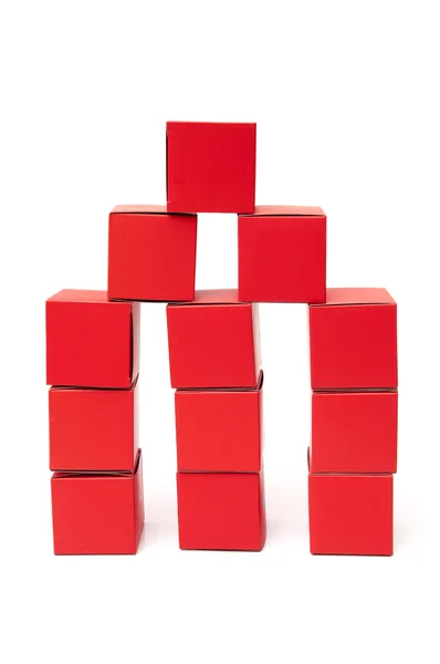 Червоний кубів — стокове фото