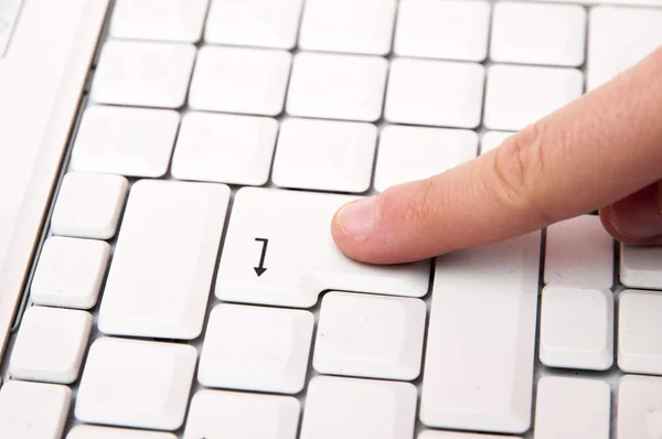 Typing on laptop — Stock Photo, Image