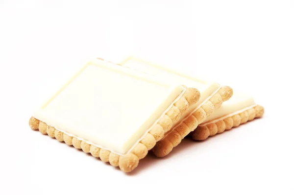 Kekse aus weißer Schokolade — Stockfoto
