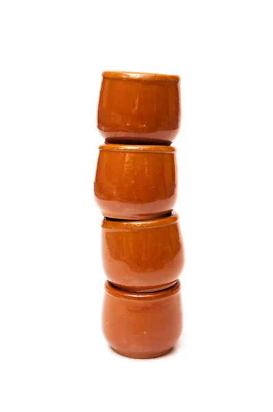 Stapel van keramische vaten — Stockfoto