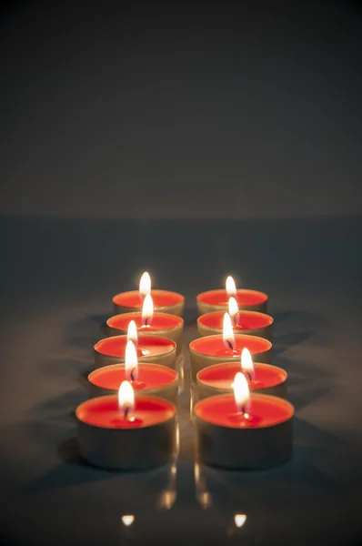 Červená barva svíčky — Stock fotografie