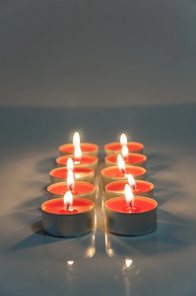 Červená barva svíčky — Stock fotografie