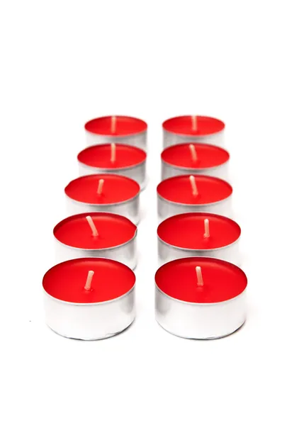 Rode kleur kaarsen — Stockfoto