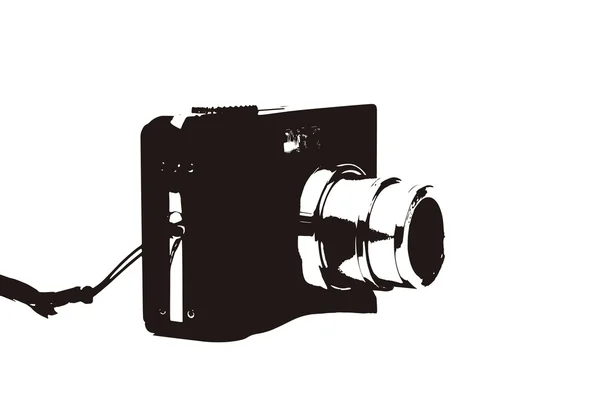 Silhouette of a camera on white — Stock Photo, Image