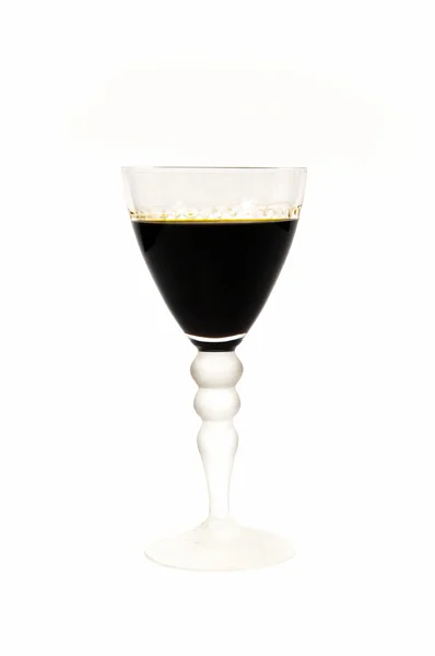 Glas mit Rotwein — Stockfoto