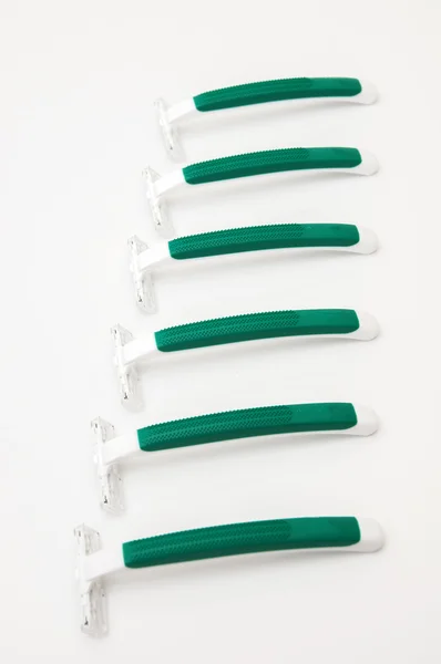 Grüne Rasiermesser — Stockfoto