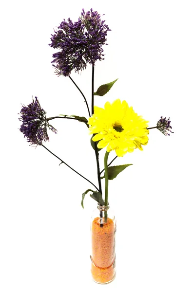 Vase mit bunten Blumen — Stockfoto