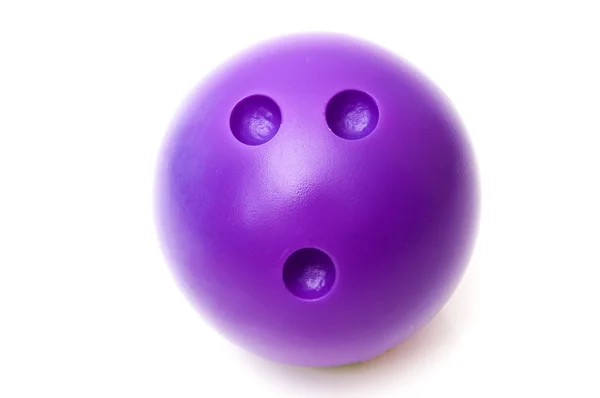 Lila bowling bal — Stockfoto
