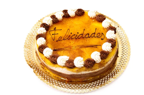 Torta al cioccolato e crema — Foto Stock