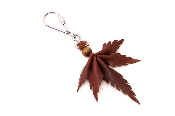 Marijuana leaf key chain — Stock Photo, Image