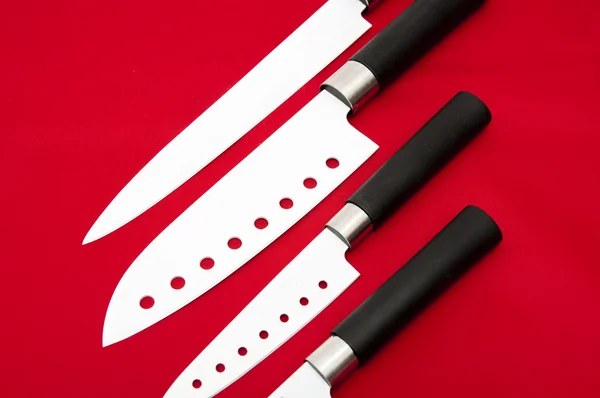 Cutting knives sharp white — Stock Photo, Image