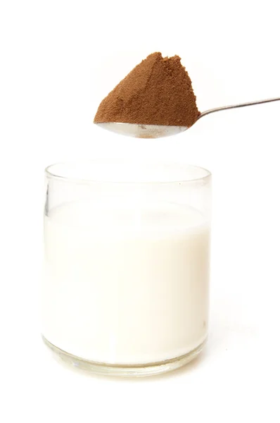 チョコレート ミルクのガラス — ストック写真