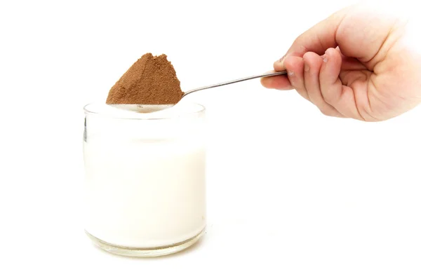 Glas chokladmjölk — Stockfoto