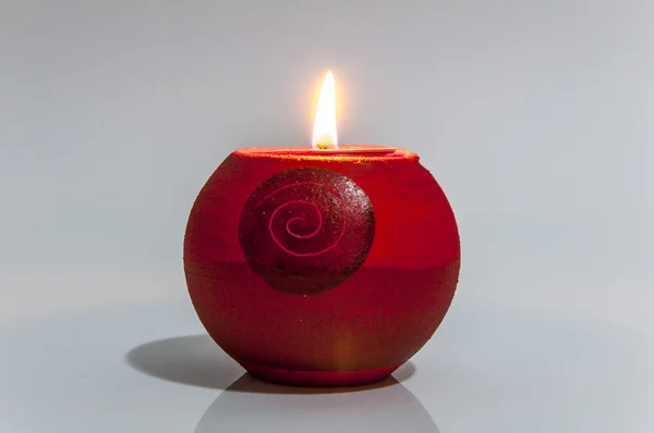 设计红色蜡烛 — 图库照片