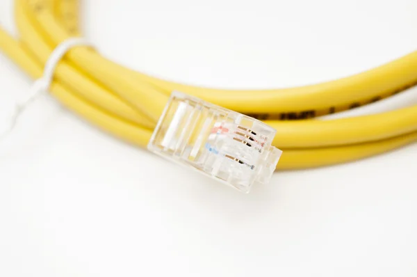 Telephone cable yellow — Stock Photo, Image