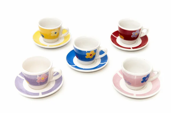 Tazas de café de diferentes colores — Foto de Stock