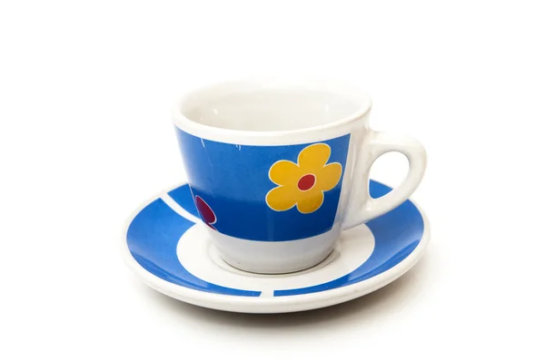 Filiżankę kawy w kolorze niebieskim — Zdjęcie stockowe