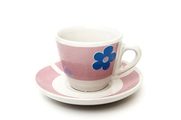 Чашка розового кофе — стоковое фото